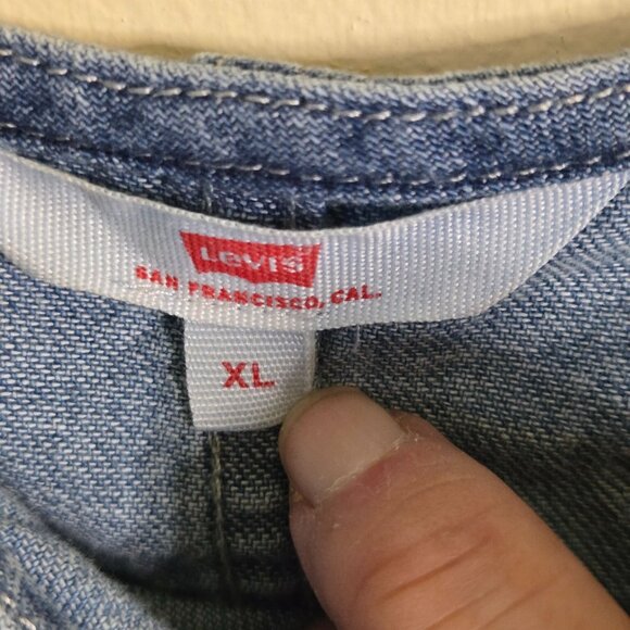 Levi's Joni Dress Cotton Chambray Tiered All Season Size XL - Picture 8 of 11